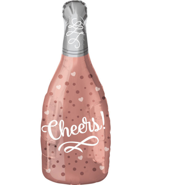 Ballon bouteille champagne rose