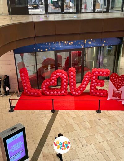Lettres ballons géantes saint valentin